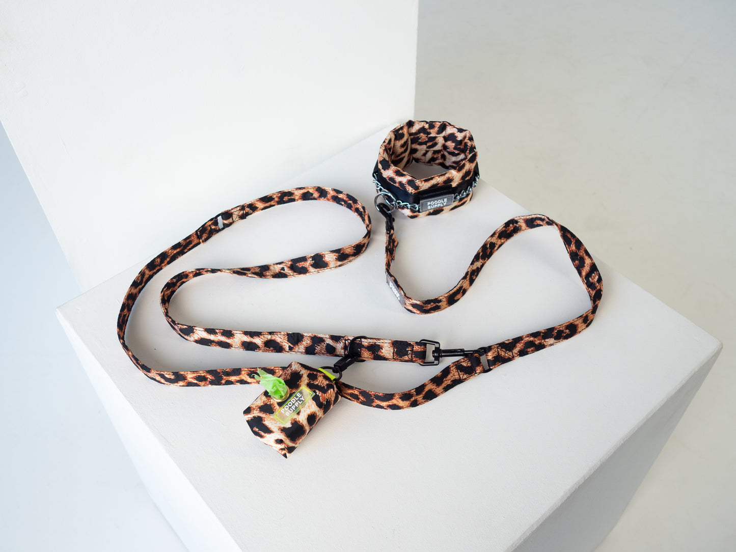 Fluffy Chain Collar Leopard Supply - Toy/ Miniature/ Medium