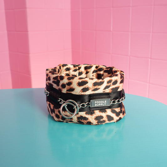 Fluffy Chain Collar Leopard Supply - Standard