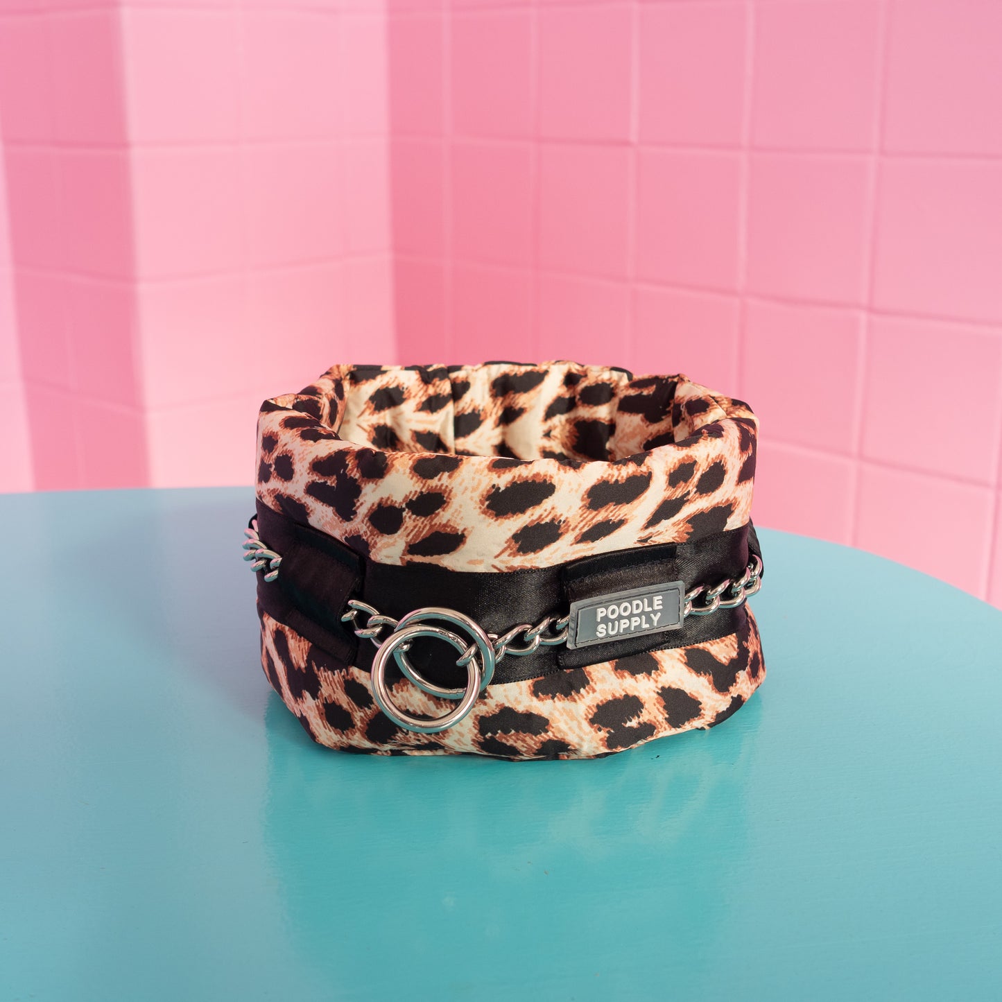 Fluffy Chain Collar Leopard Supply - Standard