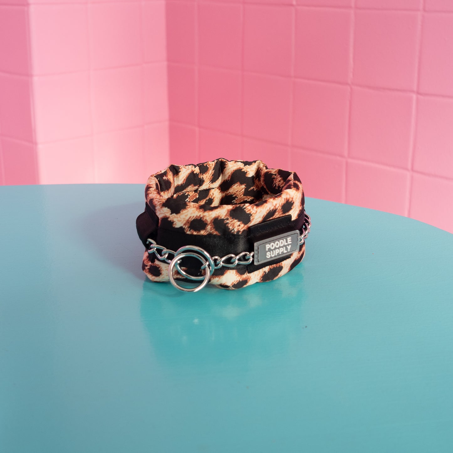 Fluffy Chain Collar Leopard Supply - Toy/ Miniature/ Medium