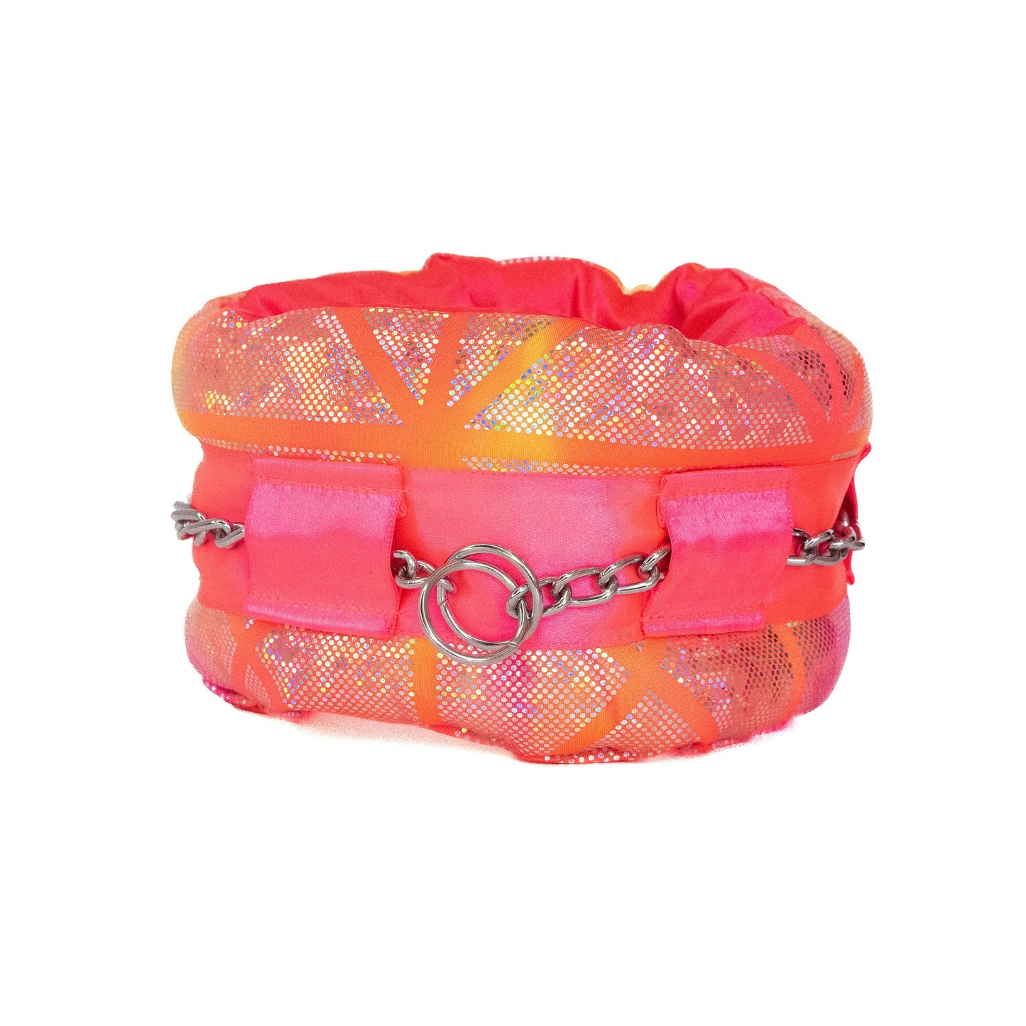 Fluffy Chain Collar Neon Ombre