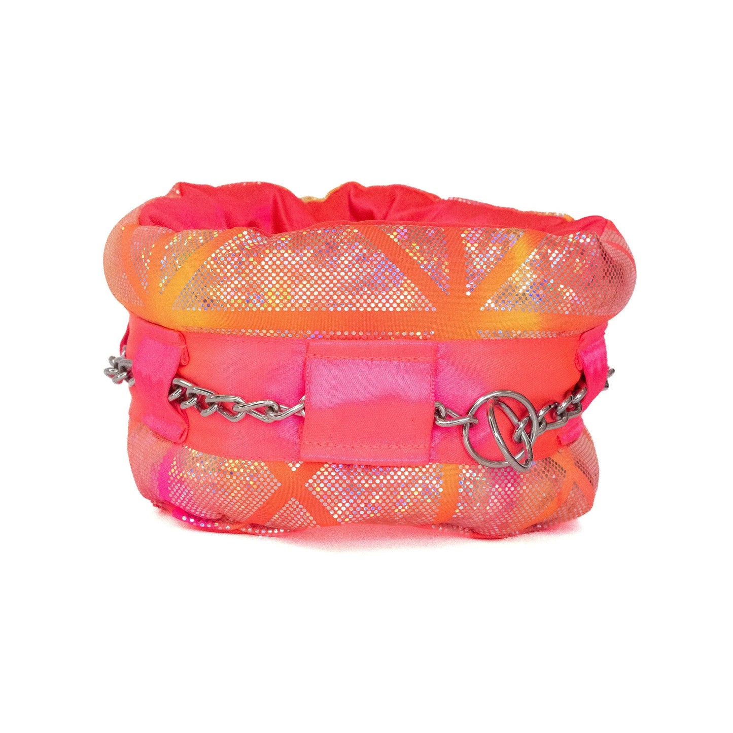 Fluffy Chain Collar Neon Ombre