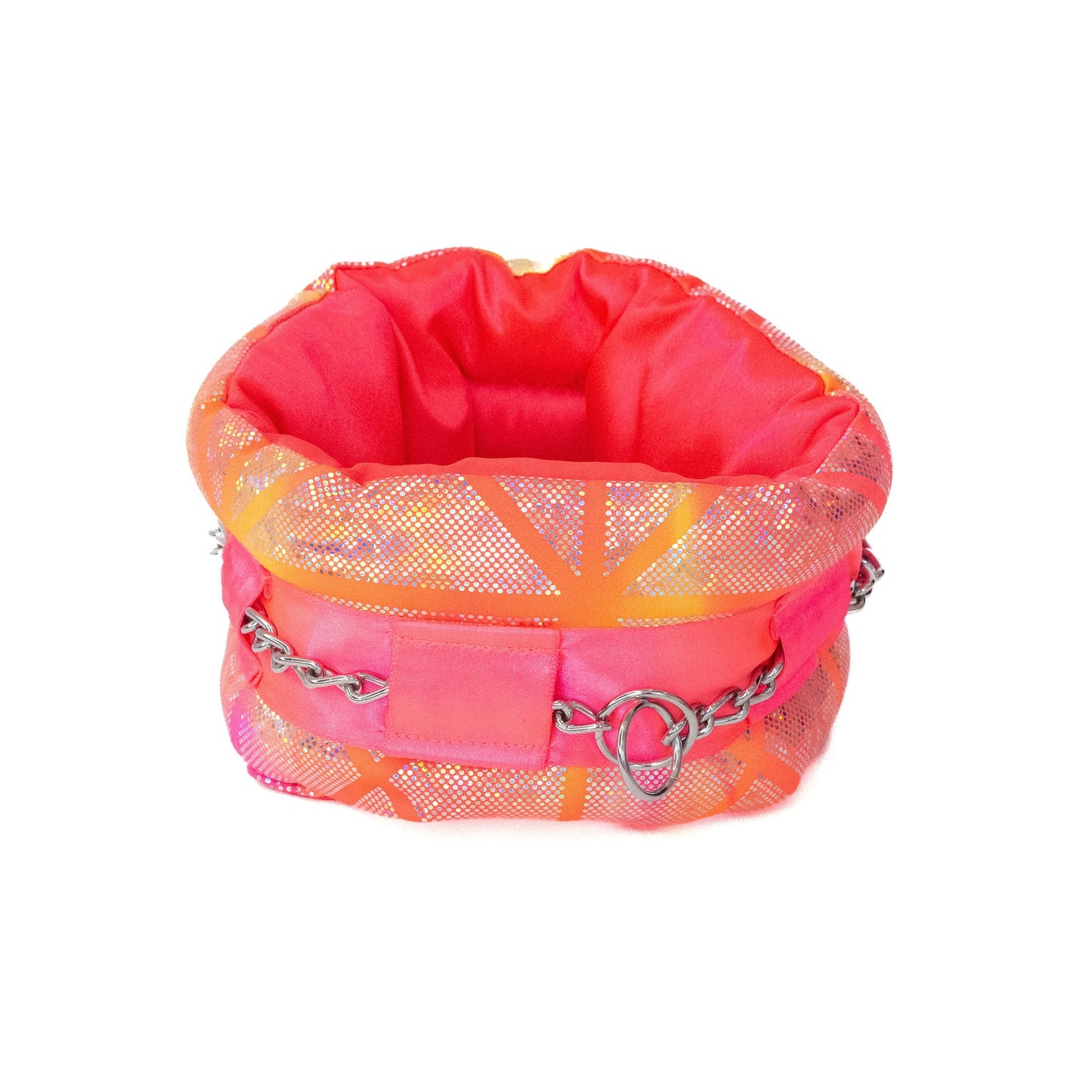 Fluffy Chain Collar Neon Ombre