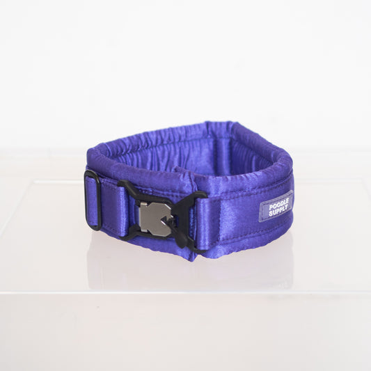 Fluffy Magnetic Collar Full Satin Purple 39.5-43 cm / 8 cm