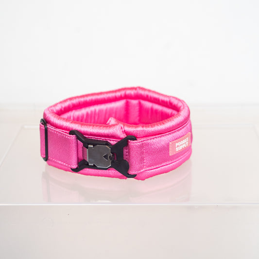 Fluffy Magnetic Collar Full Satin Barbie Pink 36.5-39.5 cm / 8 cm