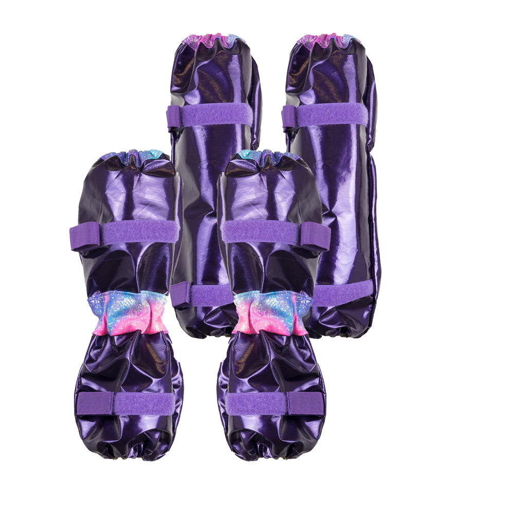 Poodle Supply Set 4 Leg Protectors Purple / Glossy Rainbow